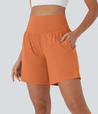 Softlyzero™ Airy Super High Waisted 2-in-1 Yoga Shorts 7" with Pockets