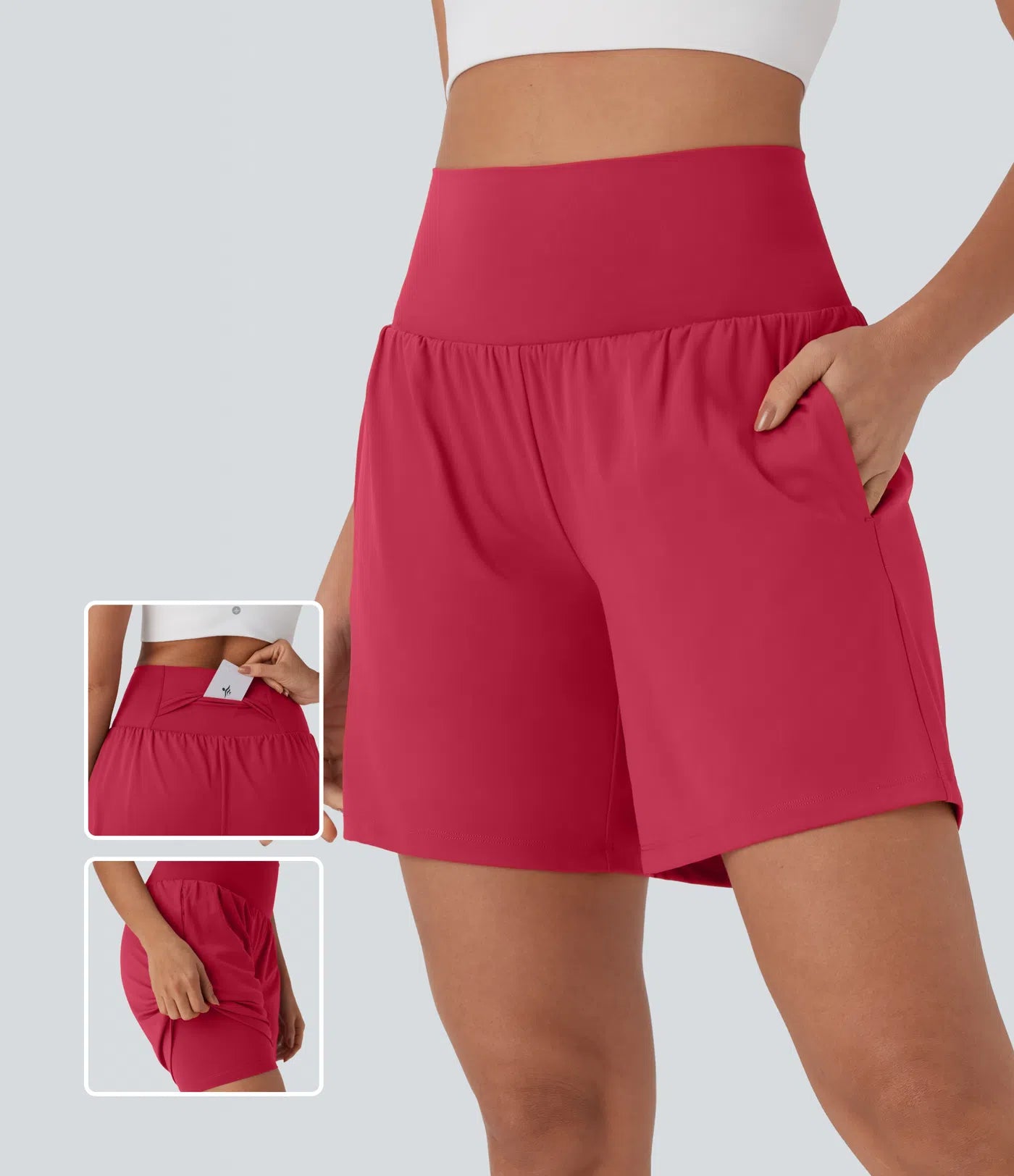 Softlyzero™ Airy Super High Waisted 2-in-1 Yoga Shorts 7" with Pockets