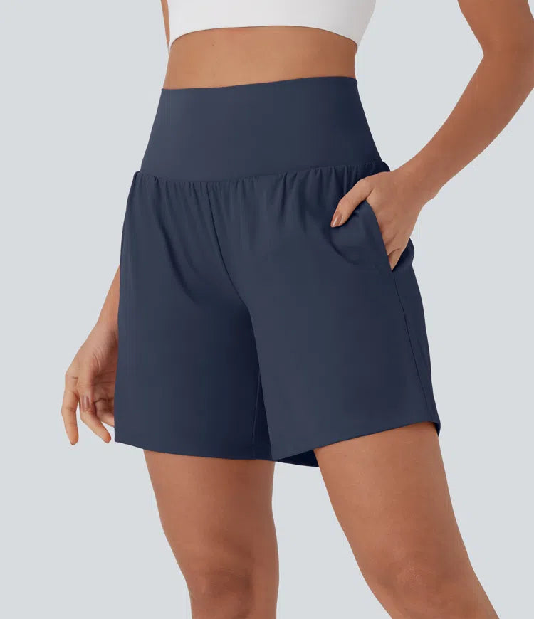 Softlyzero™ Airy Super High Waisted 2-in-1 Yoga Shorts 7" with Pockets