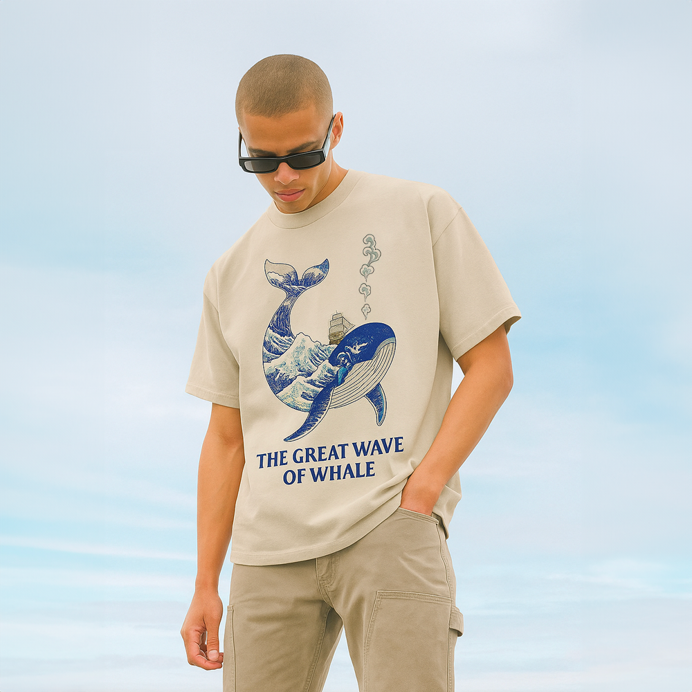 The Great Wave of Whale T-Shirt