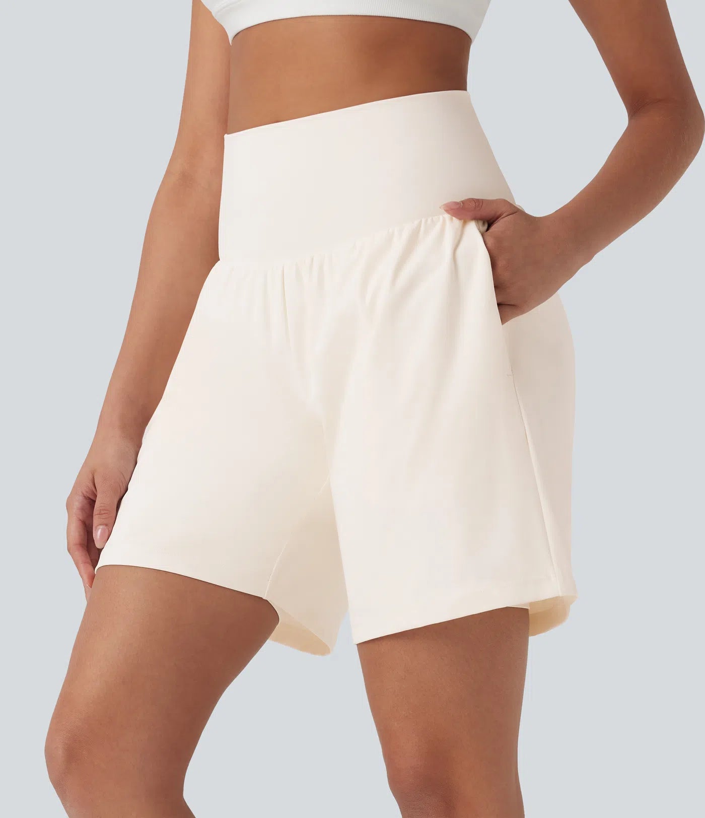 Softlyzero™ Airy Super High Waisted 2-in-1 Yoga Shorts 7" with Pockets