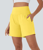 Softlyzero™ Airy Super High Waisted 2-in-1 Yoga Shorts 7" with Pockets