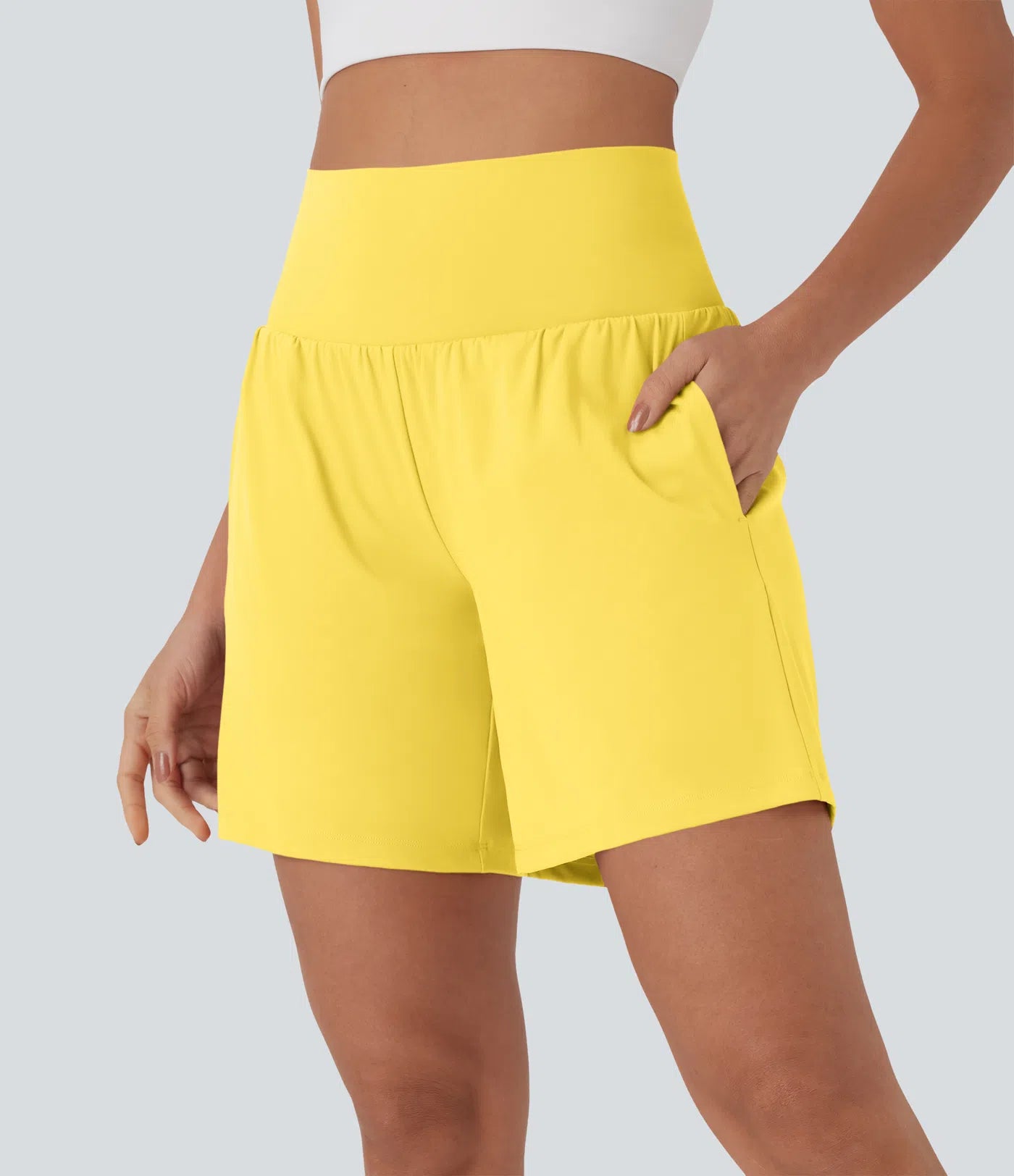 Softlyzero™ Airy Super High Waisted 2-in-1 Yoga Shorts 7" with Pockets