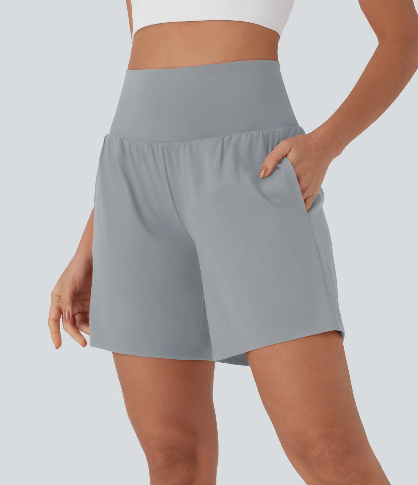 Softlyzero™ Airy Super High Waisted 2-in-1 Yoga Shorts 7" with Pockets