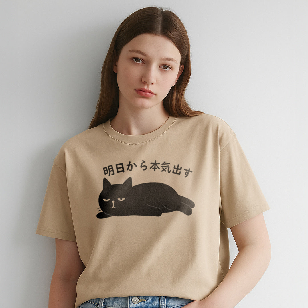 Cat with Japanese T-Shirt