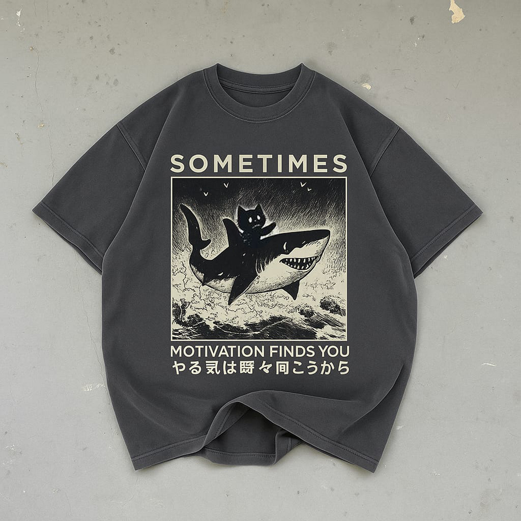 Shark + Cat Motivation T-Shirt