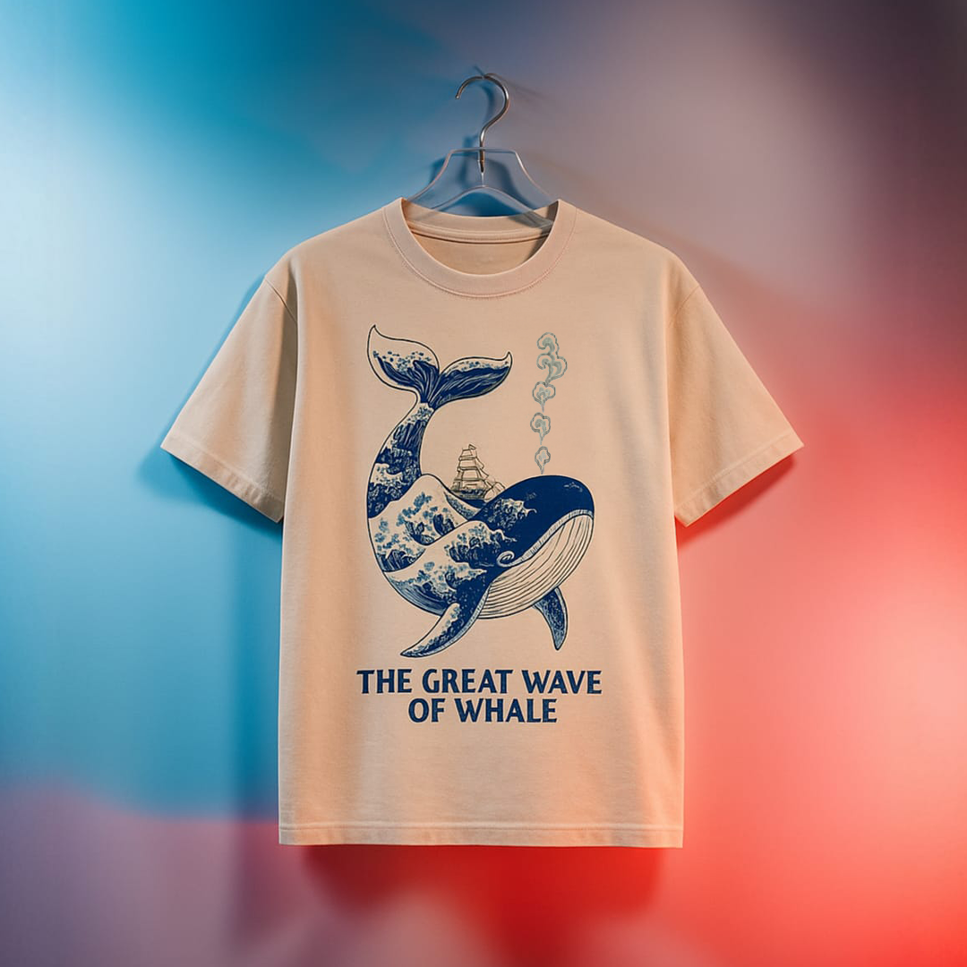 The Great Wave of Whale T-Shirt