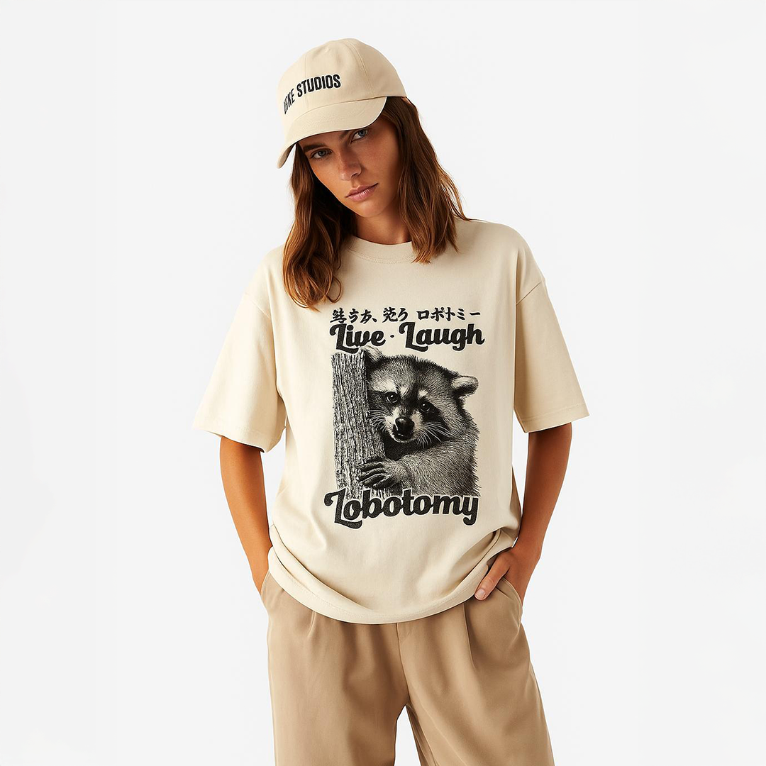 Live. Laugh. Lobotomy. Raccoon T-Shirt