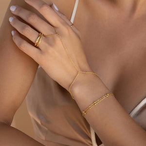 Gold Bracelets for Women,Dainty Bracelets Set for Women Trendy