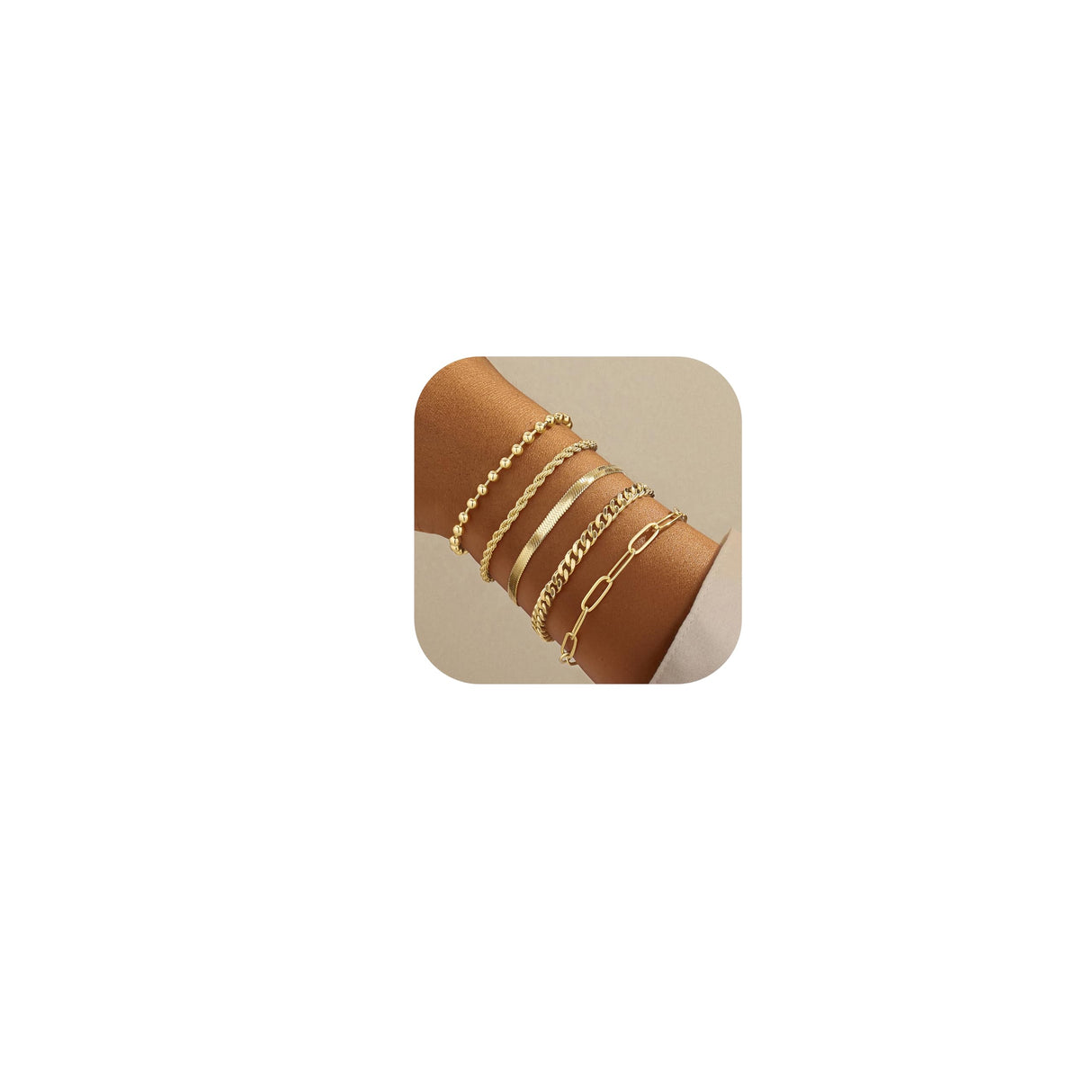 Gold Bracelets for Women,Dainty Bracelets Set for Women Trendy