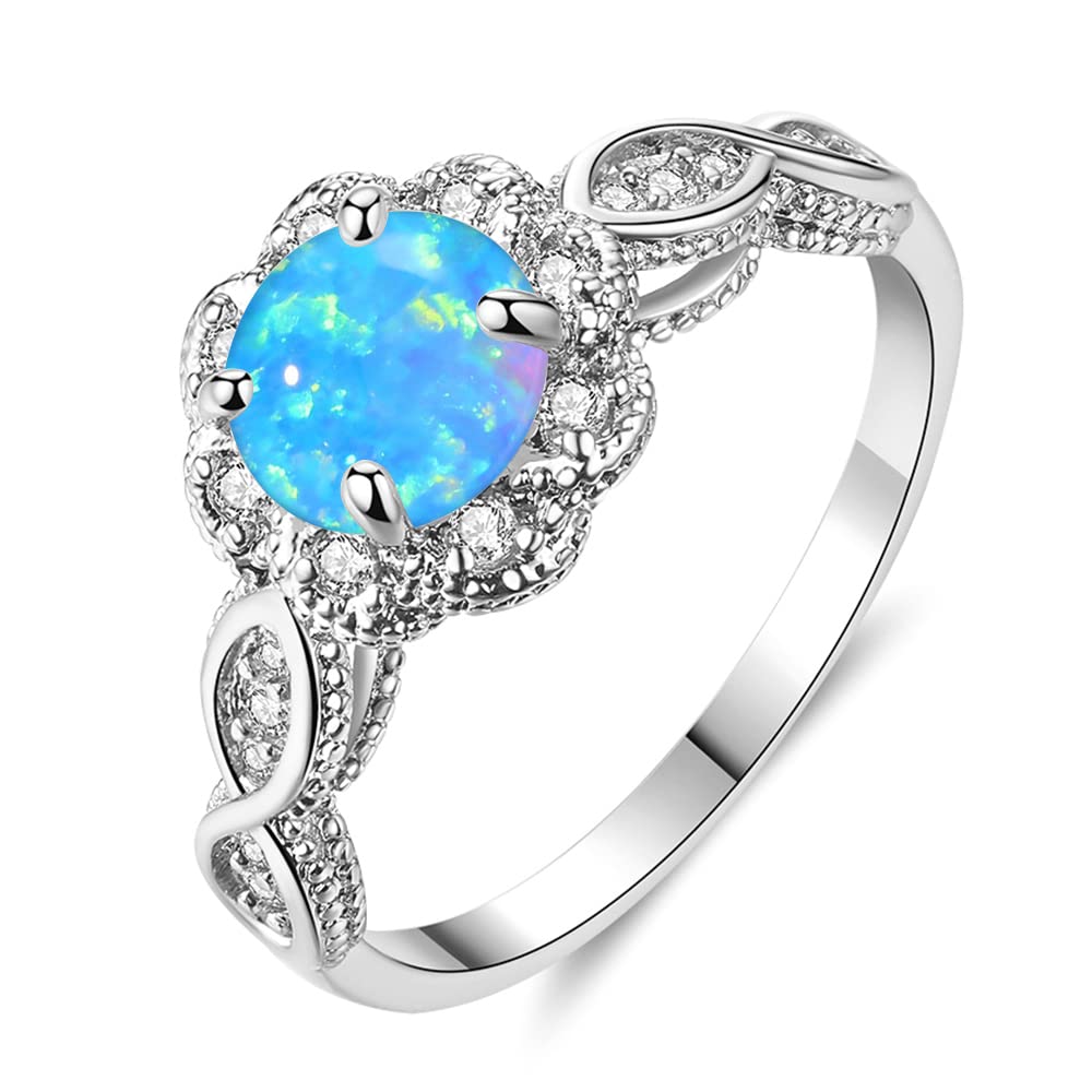 CiNily Black Gold Purple Opal Ring-  Women Gemstone