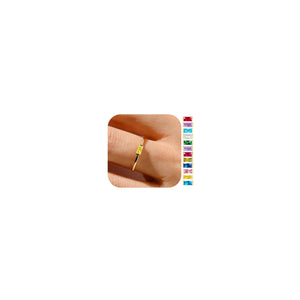 RLMOON Gold Birthstone Rings