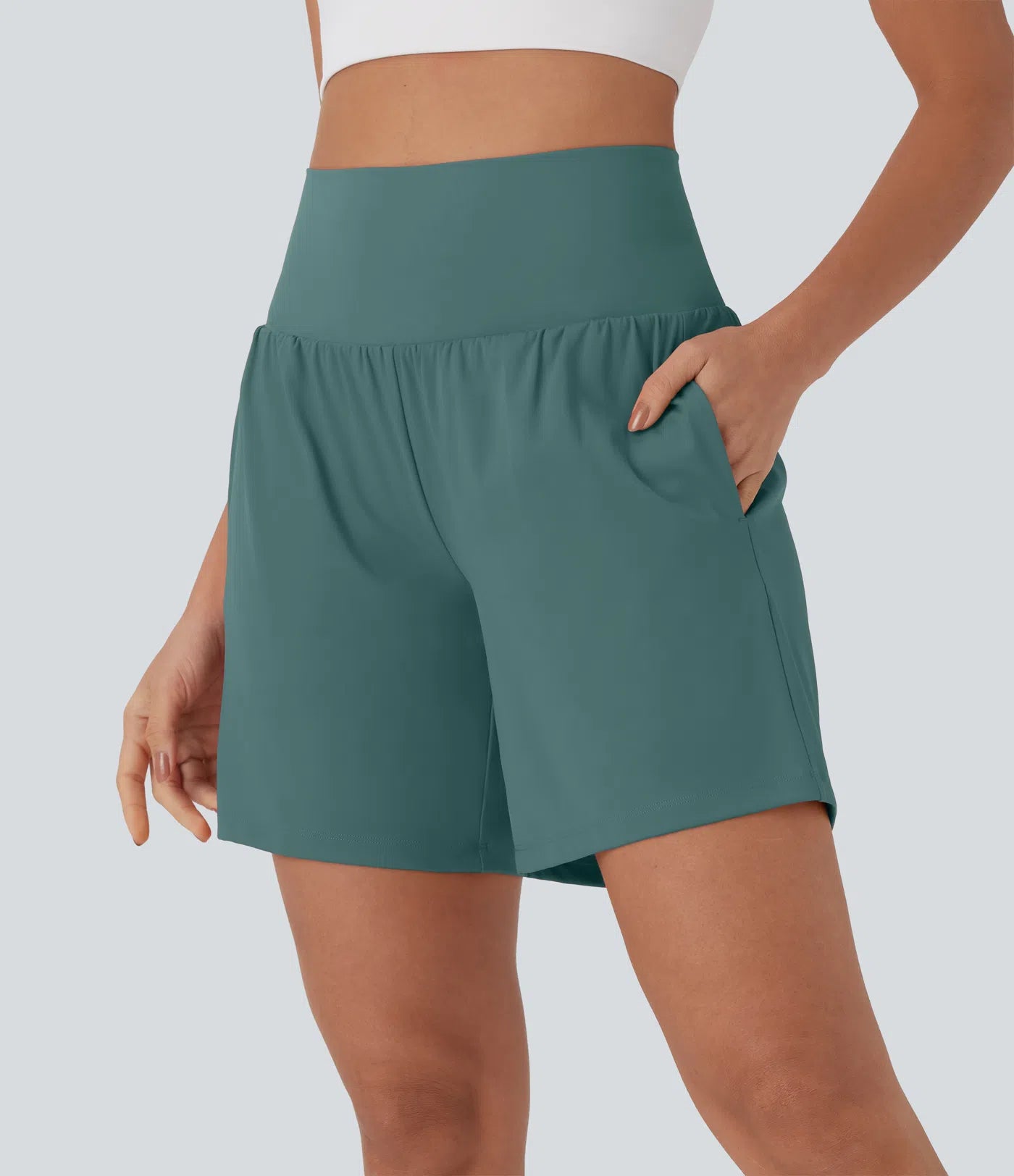 Softlyzero™ Airy Super High Waisted 2-in-1 Yoga Shorts 7" with Pockets