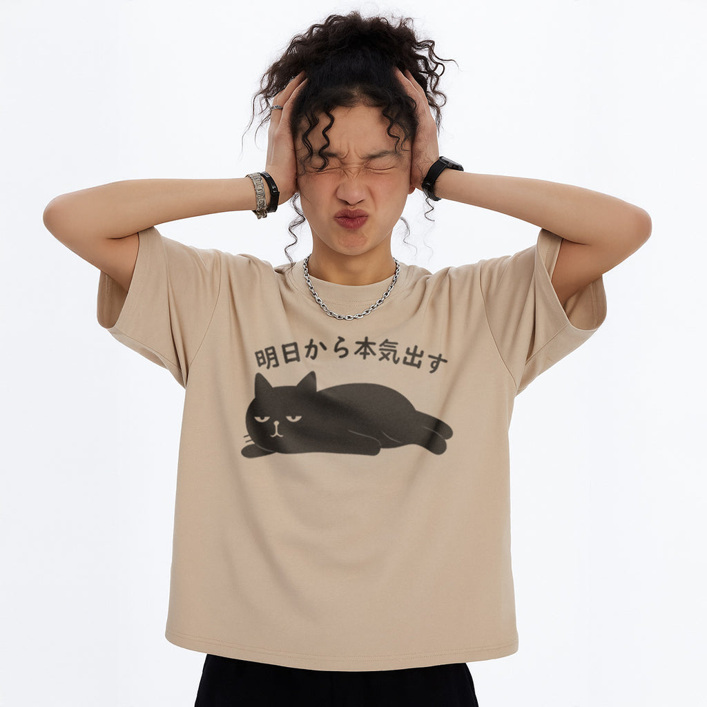Cat with Japanese T-Shirt