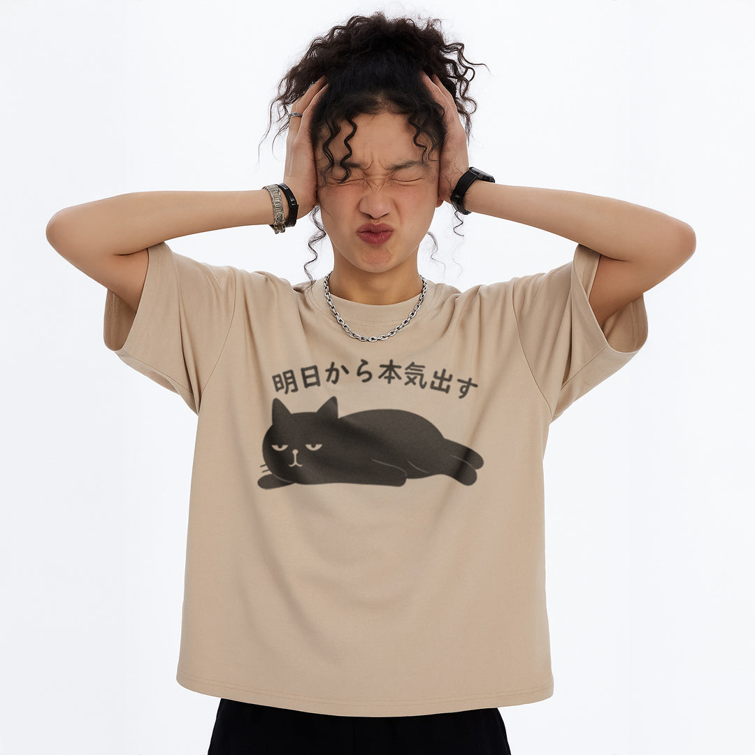 Cat with Japanese T-Shirt