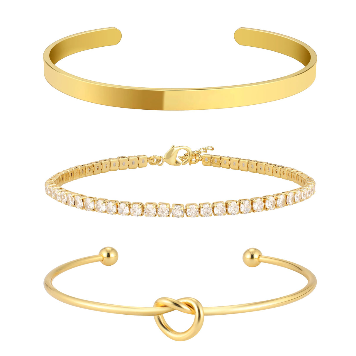 Reoxvo Gold Stack Bracelets for Women 14K  Bracelet Set  Bracelets