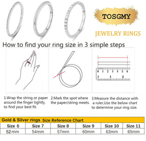 TOSGMY Gold Silver Rings for Women