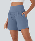 Softlyzero™ Airy Super High Waisted 2-in-1 Yoga Shorts 7" with Pockets