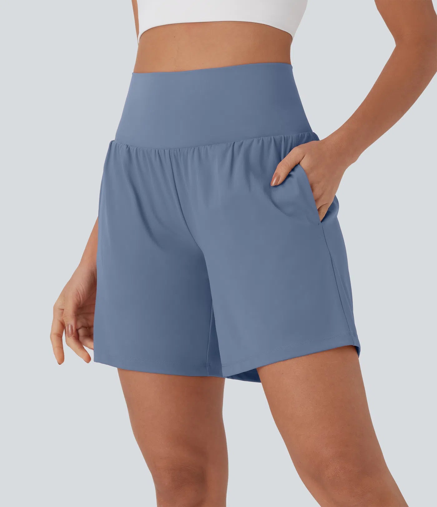 Softlyzero™ Airy Super High Waisted 2-in-1 Yoga Shorts 7" with Pockets