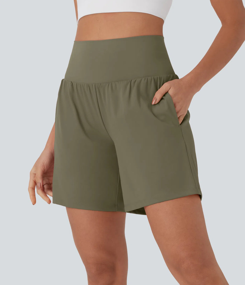 Softlyzero™ Airy Super High Waisted 2-in-1 Yoga Shorts 7" with Pockets