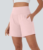 Softlyzero™ Airy Super High Waisted 2-in-1 Yoga Shorts 7" with Pockets