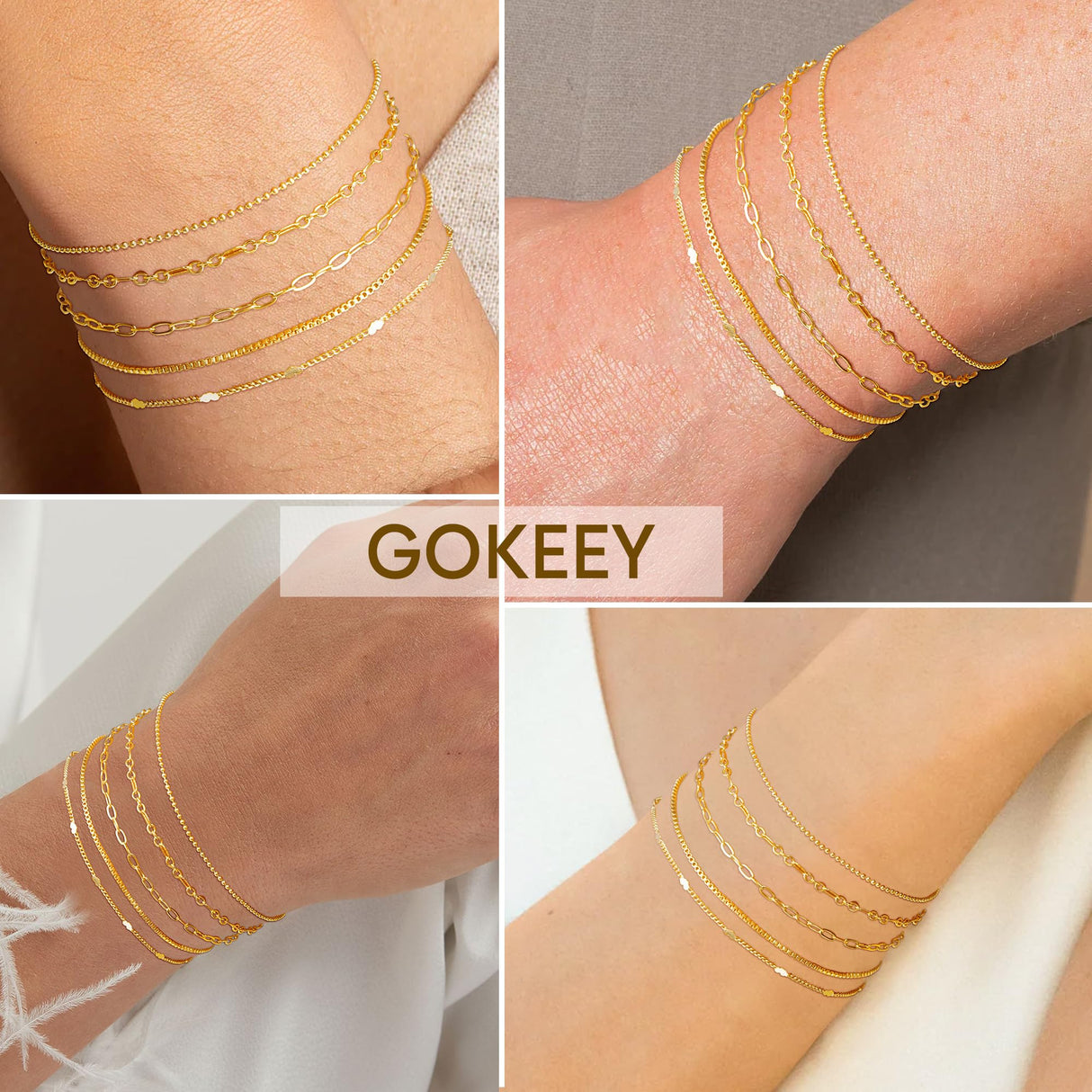 Gokeey Gold Bracelets for Women  Gold Adjustable