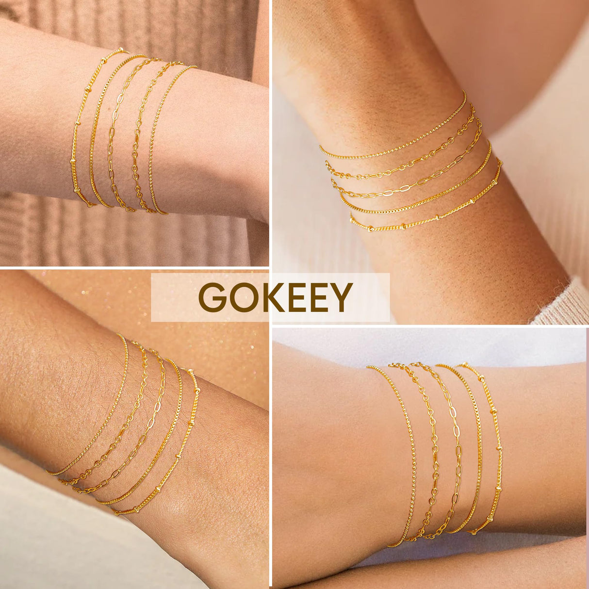 Gokeey Gold Bracelets for Women  Gold Adjustable