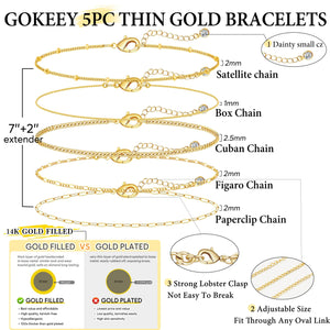 Gokeey Gold Bracelets for Women  Gold Adjustable