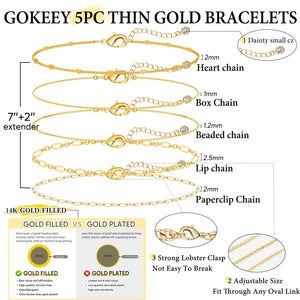 Gokeey Gold Bracelets for Women  Gold Adjustable