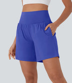 Softlyzero™ Airy Super High Waisted 2-in-1 Yoga Shorts 7" with Pockets