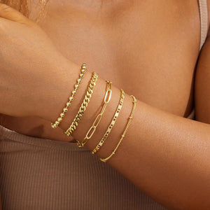 Gold Bracelets for Women,Dainty Bracelets Set for Women Trendy