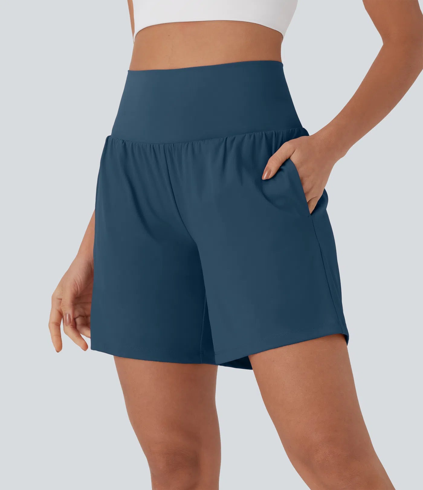 Softlyzero™ Airy Super High Waisted 2-in-1 Yoga Shorts 7" with Pockets