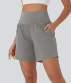 Softlyzero™ Airy Super High Waisted 2-in-1 Yoga Shorts 7" with Pockets