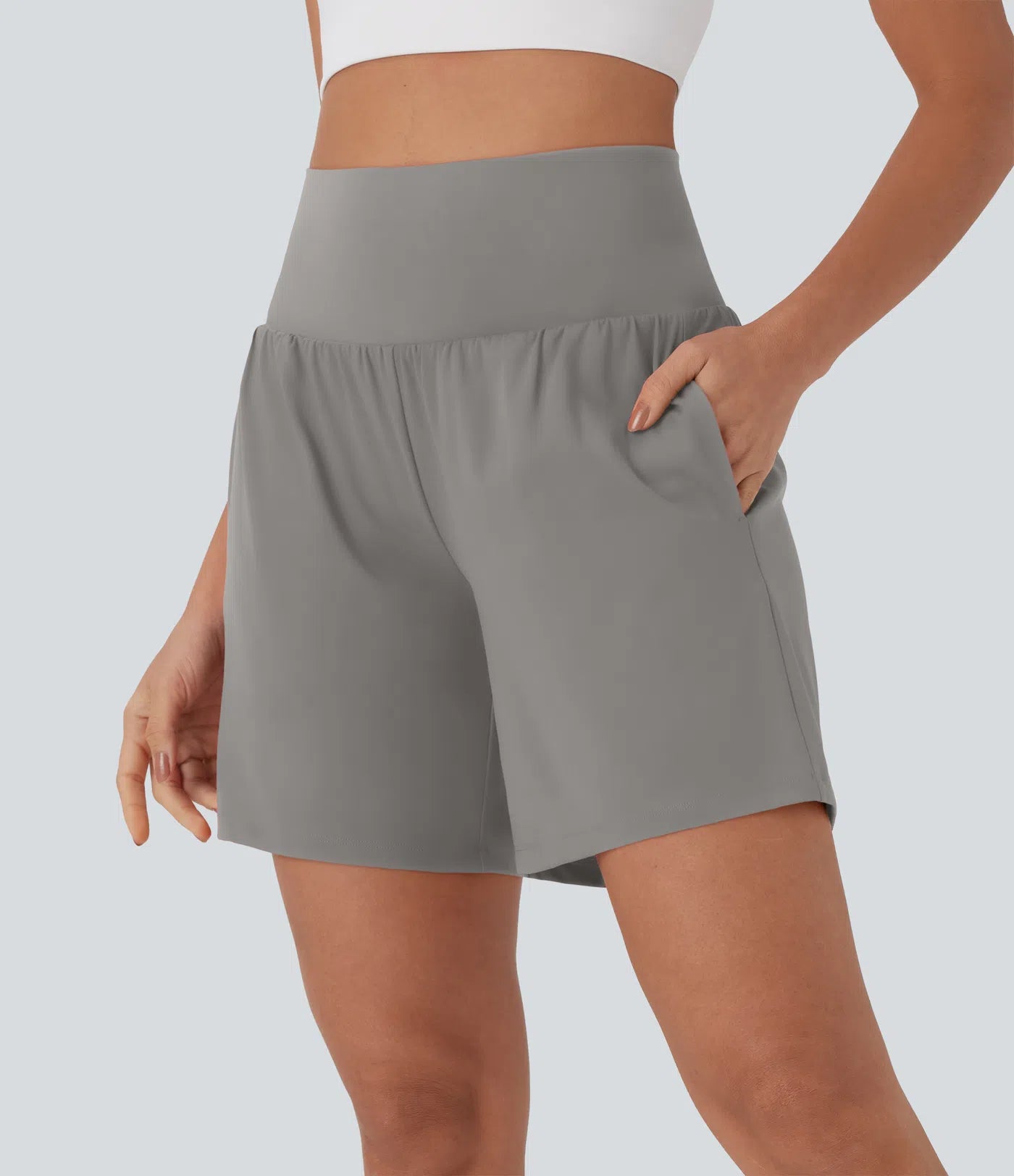Softlyzero™ Airy Super High Waisted 2-in-1 Yoga Shorts 7" with Pockets