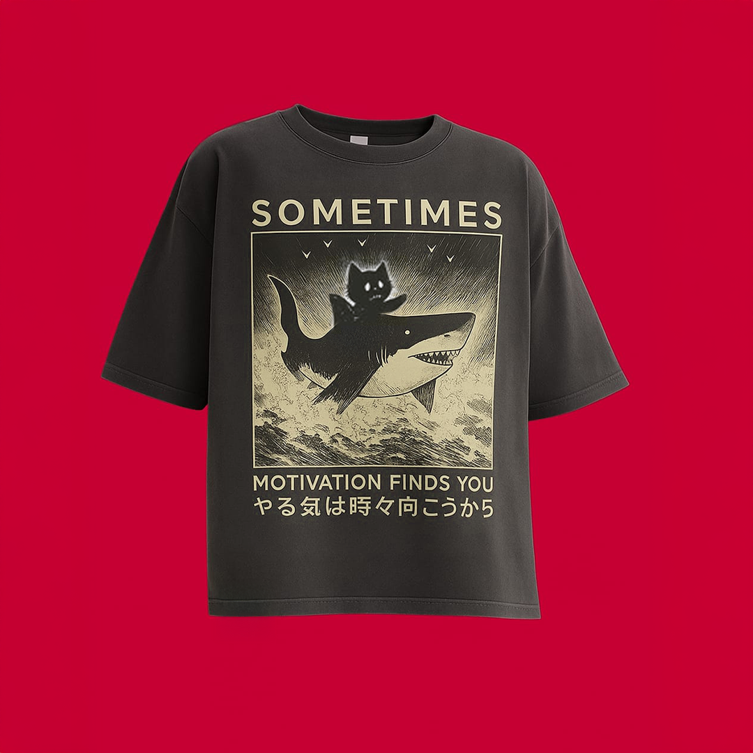Shark + Cat Motivation T-Shirt