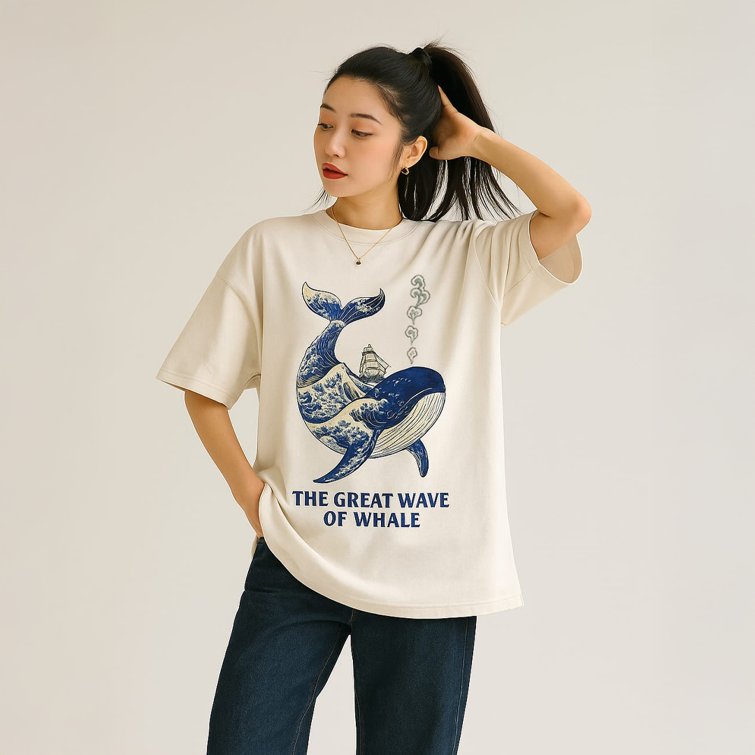 The Great Wave of Whale T-Shirt