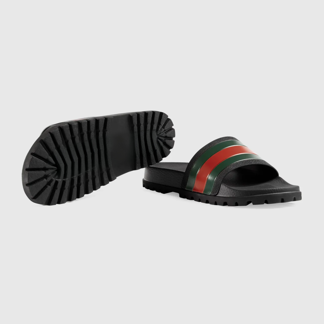 Men's black rubber sabot sandal