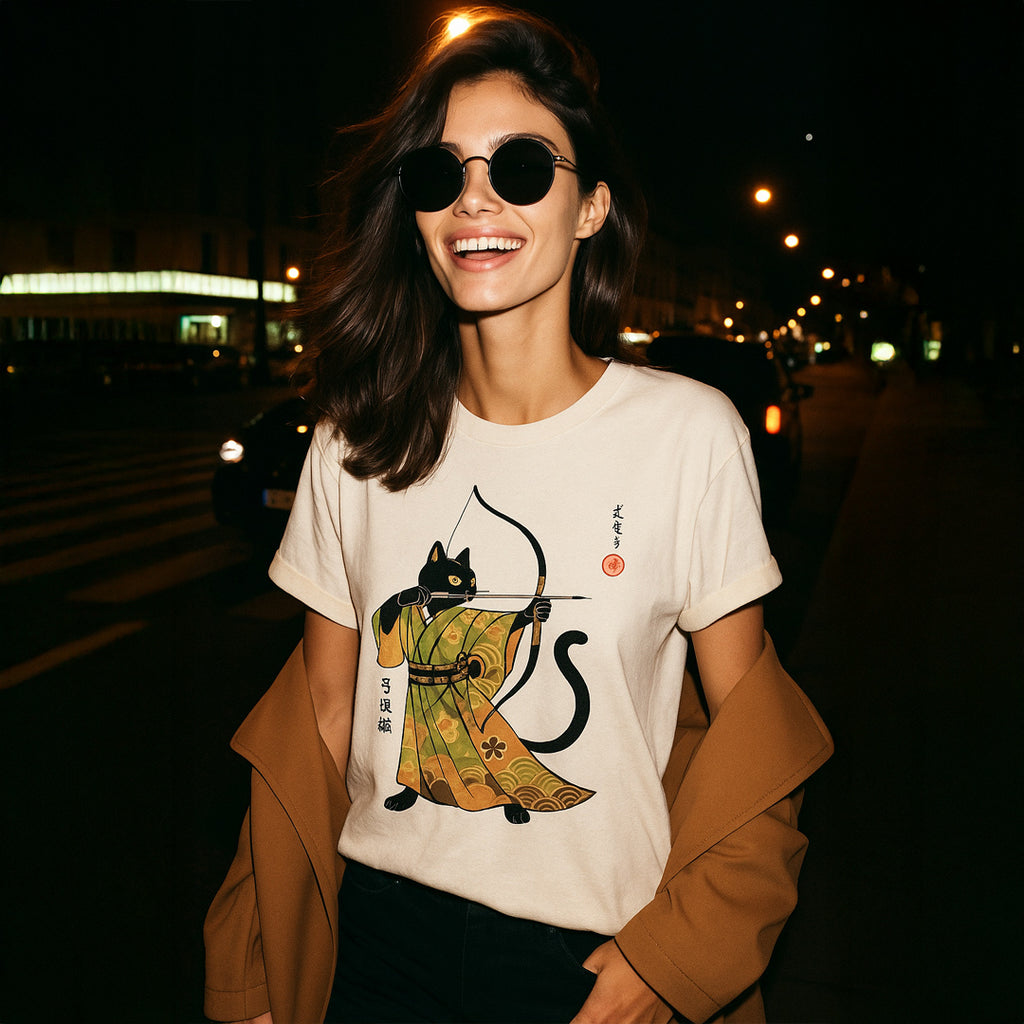 Cat Archery Washed T-Shirt